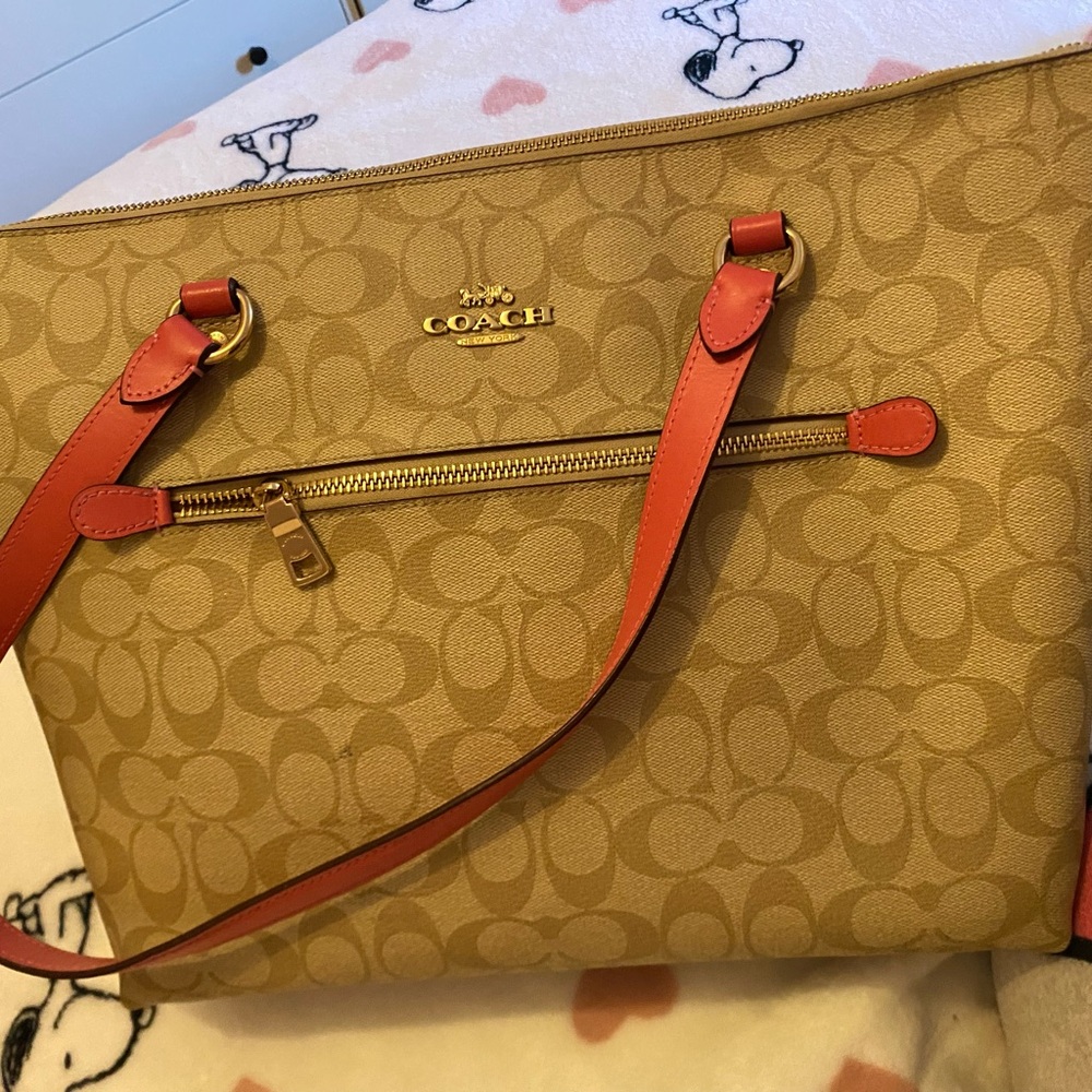 Pink Coach Canvas Tote Bag